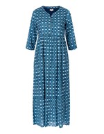 Robe longue imprimée en voile de coton imprimé La Fiancée