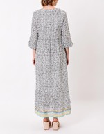 Robe longue imprimée en voile de coton imprimé La Fiancée