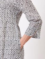 Robe longue imprimée en voile de coton imprimé La Fiancée
