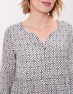 Robe longue imprimée en voile de coton imprimé La Fiancée