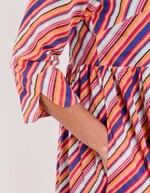 Robe longue imprimée en voile de coton imprimé La Fiancée