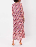 Robe longue imprimée en voile de coton imprimé La Fiancée