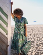 Robe longue coton à volants imprimé La Fiancée