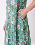 Robe longue coton à volants imprimé La Fiancée