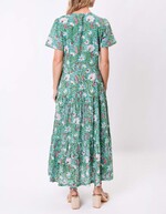 Robe longue coton à volants imprimé La Fiancée