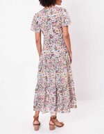 Robe longue coton à volants imprimé La Fiancée