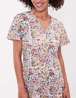Robe longue coton à volants imprimé La Fiancée