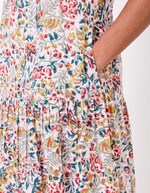 Robe longue coton à volants imprimé La Fiancée