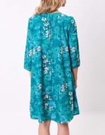 Robe évasée coton bio plissé imprimé La Fiancée