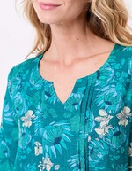Robe évasée coton bio plissé imprimé La Fiancée