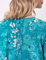 Robe évasée coton bio plissé imprimé La Fiancée
