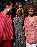 Robe midi fluide ajustée imprimé La Fiancée