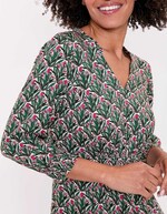 Robe midi fluide ajustée imprimé La Fiancée