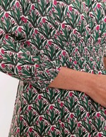 Robe midi fluide ajustée imprimé La Fiancée
