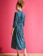Robe midi fluide ajustée imprimé La Fiancée