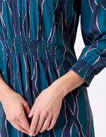 Robe midi fluide ajustée imprimé La Fiancée