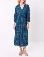 Robe midi fluide ajustée imprimé La Fiancée