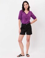 Short coton élasthanne uni imprimé La Fiancée