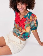 Short coton élasthanne uni imprimé La Fiancée