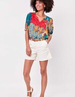 Short coton élasthanne uni imprimé La Fiancée