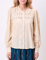 Chemise macramé coton bio imprimé La Fiancée