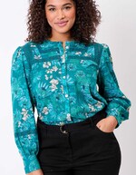 Chemise macramé coton bio imprimé La Fiancée