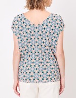 T-shirt coton bio col V imprimé La Fiancée