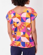 T-shirt coton bio col V imprimé La Fiancée