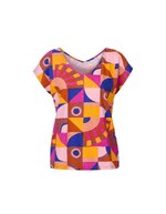 T-shirt coton bio col V imprimé La Fiancée