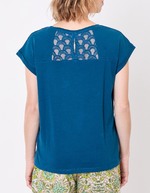 T-shirt coton bio dentelle imprimé La Fiancée
