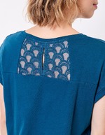 T-shirt coton bio dentelle imprimé La Fiancée