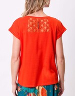T-shirt coton bio dentelle imprimé La Fiancée