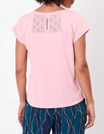 T-shirt coton bio dentelle imprimé La Fiancée
