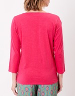 T-shirt uni manches 3/4 coton bio imprimé La Fiancée