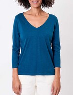 T-shirt uni manches 3/4 coton bio imprimé La Fiancée