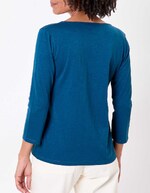T-shirt uni manches 3/4 coton bio imprimé La Fiancée