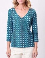 T-shirt imprimé manches 3/4 coton bio imprimé La Fiancée
