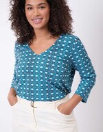 T-shirt imprimé manches 3/4 coton bio imprimé La Fiancée