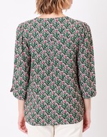 Blouse fluide col tunisien imprim&eacute; La Fianc&eacute;e