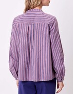 Blouse coton bio rayée manches longues imprimé La Fiancée