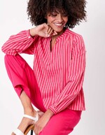 Blouse coton bio rayée manches longues imprimé La Fiancée