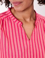 Blouse coton bio rayée manches longues imprimé La Fiancée