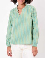 Blouse coton bio rayée manches longues imprimé La Fiancée