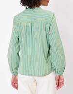 Blouse coton bio rayée manches longues imprimé La Fiancée
