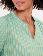 Blouse coton bio rayée manches longues imprimé La Fiancée