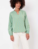 Blouse coton bio rayée manches longues imprimé La Fiancée