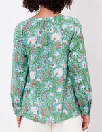 Blouse coton ample à manches longues imprimé La Fiancée