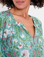 Blouse coton ample à manches longues imprimé La Fiancée
