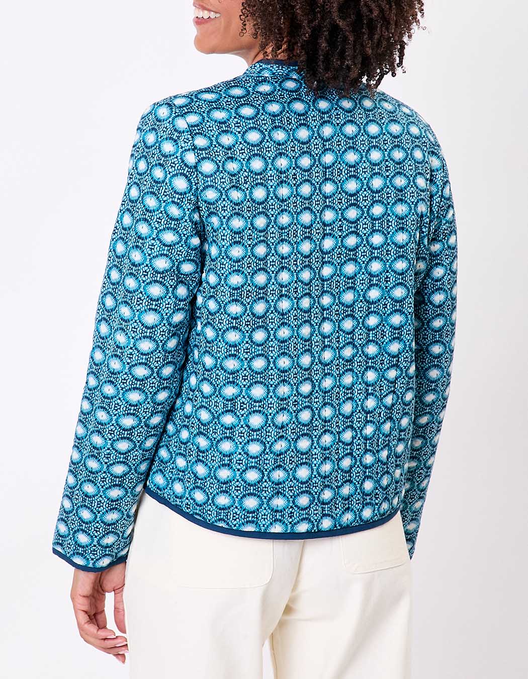 Veste matelassée réversible coton bio imprimé La Fiancée