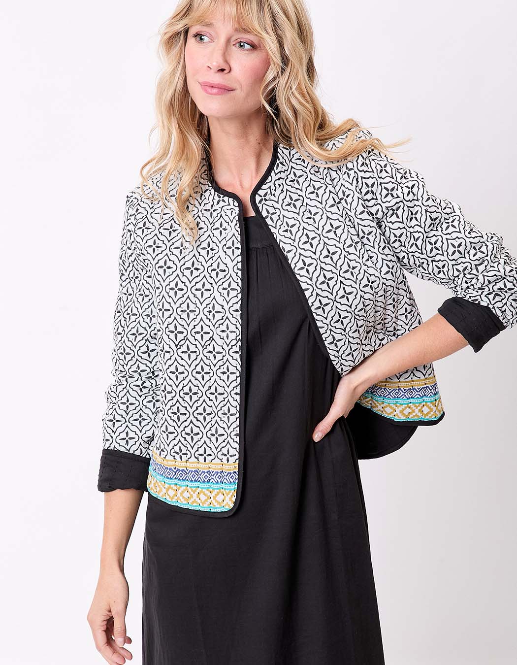 Veste matelassée réversible coton bio imprimé La Fiancée
